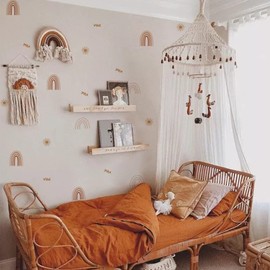 QUCHENG Boho Wall Stickers Girls Bedroom Removable Wall Decals Nursery Kids Room Decor Vinyl Murals DIY Cute Decorations 6 Sheets