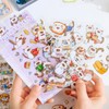 EZ PEACH Collage Material, Seal, Flake, Transparent, Animal Shape, Cats,