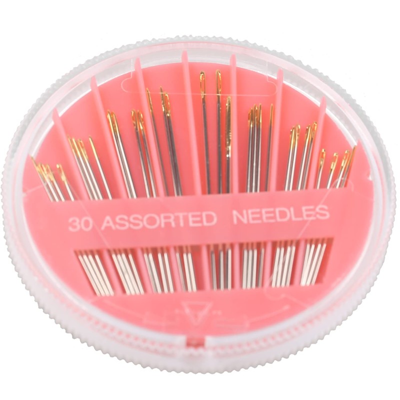 Hekisn 60pcs Premium Hand Sewing Needles, 2Pack 6 Sizes 30-Count