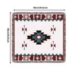 Auliuse Aztec Navajo Throw Blanket, Geometric Pattern Rug With Tassels,