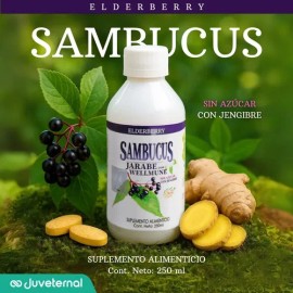 Anahuac Sambucus Jarabe Suplemento Alimenticio Frambuesa 250ml Saúco Negro