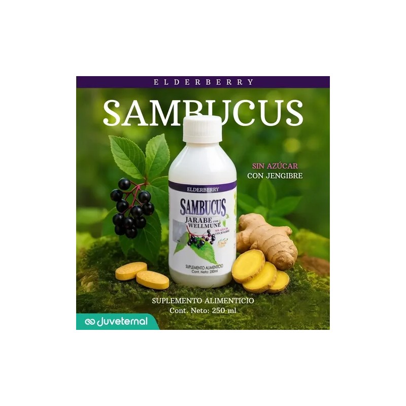 Anahuac Sambucus Jarabe Suplemento Alimenticio Frambuesa 250ml Saúco Negro