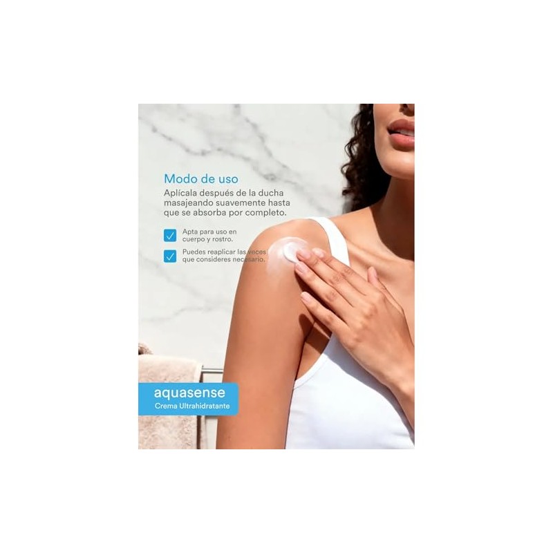 Aquasense Crema Ultrahidratante 400ml Neutra Nutritiva Devuelve La Suavidad