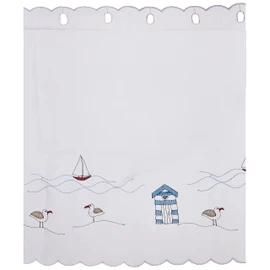 Alan Symonds Seaside Eyelet Top Voile Cafe Curtain Panel (59" x 24")
