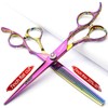 6/7 Inch Professional Hairdressing Scissors Haircut Rose Pattern Hairdressing Scissors