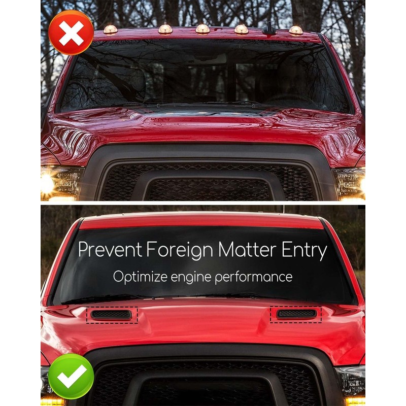 Upgraded Left and Right Hood Vent Covers Fit for Dodge