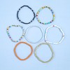 JUSTUSNX 7 Pieces Boho Anklet Elastic Color Mix Beads Anklet