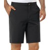 33,000ft Mens Golf Shorts 9 inch Inseam Quick Dry Elastic Waist Classic-Fit Drawstring Dress Shorts Hiking Fishing Business Black