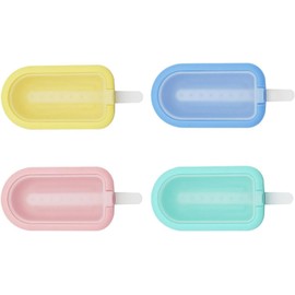 Moldes para Paletas, Paquete de 4 Moldes de Silicona de Grado Alimentario para Helados con Palo, Apto para Lavavajillas