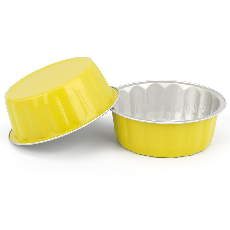 Beasea Aluminum Cups for Baking, 8oz 50 Pack Disposable Ramekins