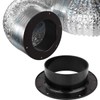 Abuff 4-inch Duct Connector, 2 Pack Plastic Straight Pipe Flanges,