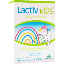 Lactiv Kids Inulina Y Probióticos Gotas - Ayuda A Digestión Sabor Sin Sabor