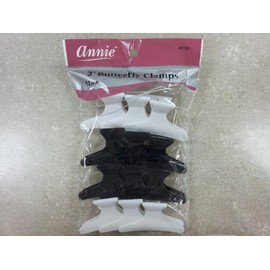 Annie 3" Butterfly Clamps 12pc (Black & Whitek)
