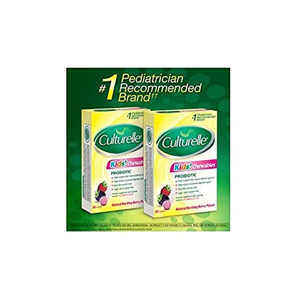 Culturelle Kids Probiotic Natural Busting Berry Flavor - 30 Chewable,
