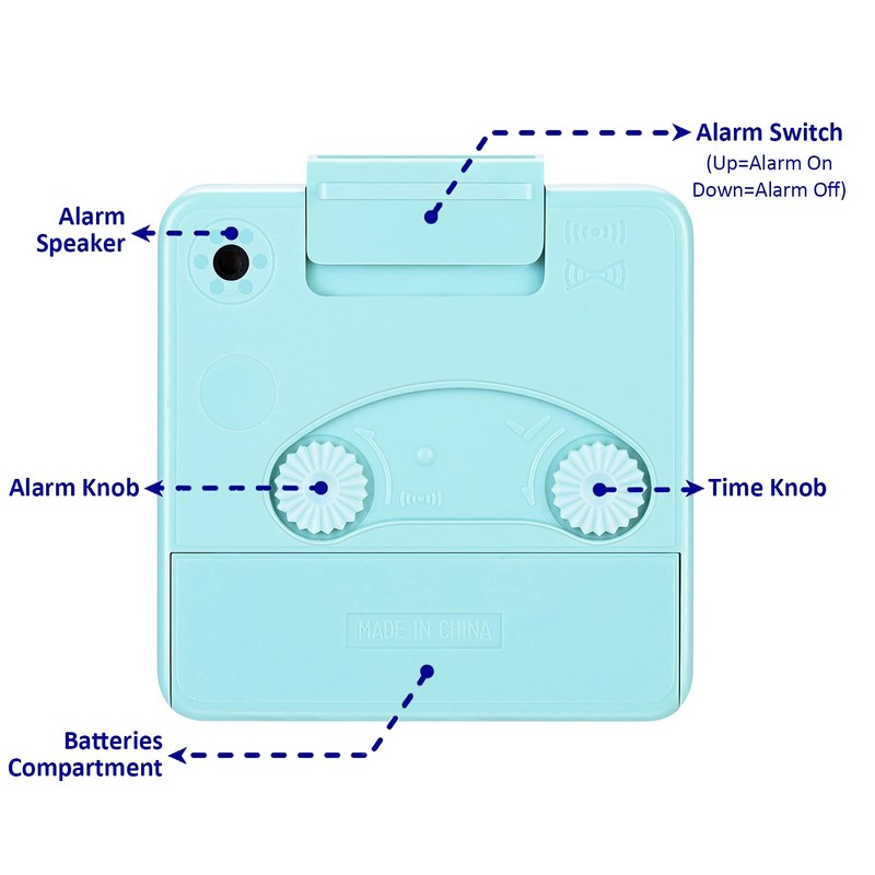 W OUTWIT Travel Analog Alarm Clock, 2.25 inch, Ultra Small