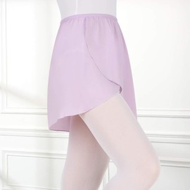 Bezioner Children's Ballet Wrap Skirt, Chiffon, Ladies’ Dance Skirt with Waist Tie