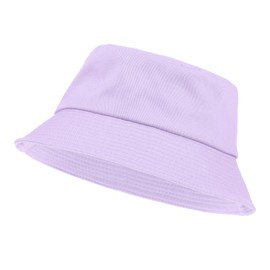 Yolev Women's Bucket Hat Plain Sun Visor Bucket Hat with UV Protection Sun Hat White Black Foldable Summer Outdoor Sports Hat Fishing Hat Men, light purple, Unit size