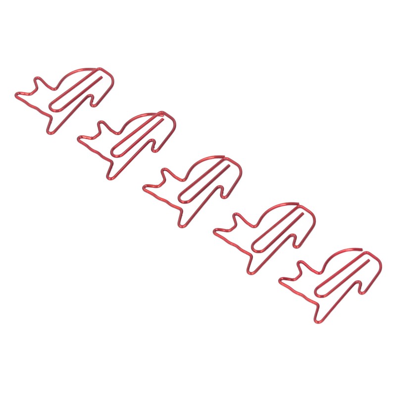 100pcs Cat Shape Paper Clips Increase Slip Resistance Rust Prevention