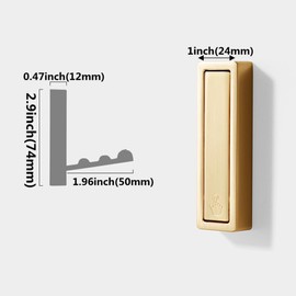 SYZOW Pack of 4 Folding Hooks Wall Hooks Foldable Wall Mount 90° Foldable Clothes Hooks Headphone Holder with Screws for Kitchen Bathroom Wall Office Wardrobe (Gold)