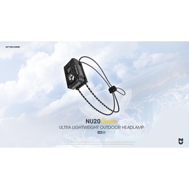 Nitecore NU20 Classic Ultralight Headlamp, 360 Lumen USB-C Rechargeable Lightweight for Backpacking, Camping, Running with Auxilary White and Red Light