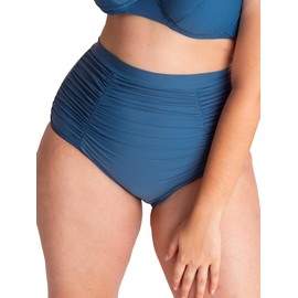 SHAPERMINT Essentials Shapewear Swimear Bottom,Ocean Blue,3XL
