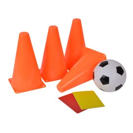 Simba Toys - Soccer Cone Set 4 Cones Each H:6.69 inch, 1 Ball D:3.54 inch, 1 Yellow and 1 red Card,