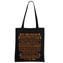 MEIKIUP Camp Half Blood Shoulder Bag Riptide Sword Tote Bag Book Lover Gift Greek Mythology Gifts