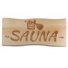Generisch Sauna Sign Solid Beech Wood 38 x 17 cm