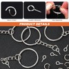 Key Chain Rings 50 Pcs Keychains Bulk with Chains Metal