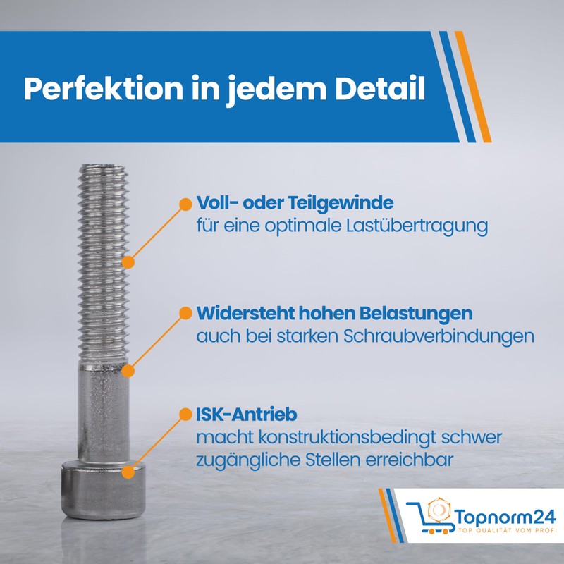 Cylindrical Screws Stainless Steel Hexagon Socket – M3 x 35