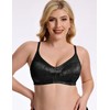 Wingslove Women's Full Coverage Wireless Bra Non Padded Comfort Minimizer