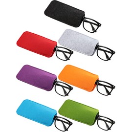 Frienda 7 Pack Soft Eyeglass Cases Reading Felt Glasses Case Slip in Portable Travel Cloth Sunglasses Storage Pouch Sleeve for Men Woman