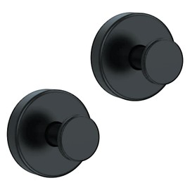 2 Pcs Suction Cup Hook for Shower,No-Drill Bathroom Hook,Holds up to 15lbs.Ideal for Bath,Kitchen,Toilet & Restroom on Glass.Hanging Towels Suction Hook for Robes,Loofah,Mountable on Shower Door,Black