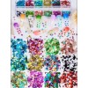 Decoración De Uñas Strass para uñas, 3 Cajas Strass 48