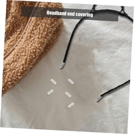 Gogogmee Pack of 200 Materials for Making Hair Bands, End Caps for Headbands, Tube Tips, DIY Hair Band Accessories, Rubber Caps for Headbands, Headband Parts, Rubber Cover