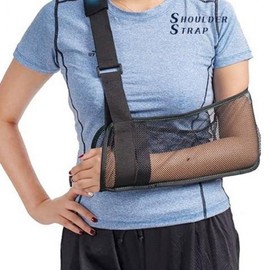 Cast Arm Sling Mesh Protector - Large, Breathable Summer Arm Support Black