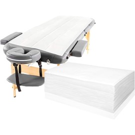 Yelid Pack of 20 Disposable Fitted Sheets for Massage Tables, Disposable Bed Sheet for Spa Massage Table, Hotels, Non-Woven Fabric, 80 x 180 cm, White