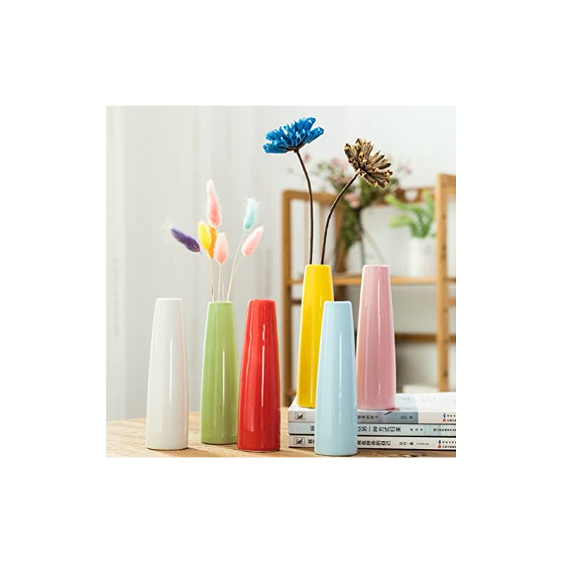 Small Ceramic Bud Vase Conic Flower Single Stem Vase Modern
