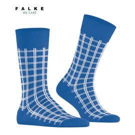 FALKE Men's Modern Tailor M So Cotton Patterned Socks, Blue Cinque Terre 6524