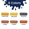 BLUEBIRD 6-Pack Fabric Paint, Pearlescent Colors, 0.85 Fl Oz each,