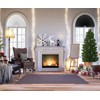 Jlong Arch Window Shade Blackout Half Circle Moon Pleated Fabric