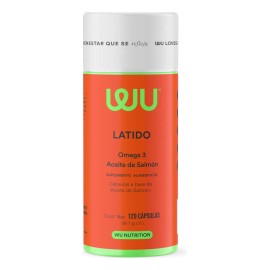 Suplemento Omega 3 Latido Wu Nutrition Aceite De Salmón Epa Dha Sin Sabor 100 Capsulas Duracion De 4 Meses