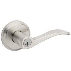 Kwikset 740SEL-15S Sedona Lever Entry Door Lock SmartKey with 6AL Latch and RCS Strike Satin Nickel Finish