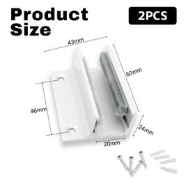 Glass Sliding Door Floor Guide Glass Clamp Glass Shelf Support Sliding Door System Aluminium Alloy Guide Roller Sliding Door System Accessories, Suitable for Glass Doors 15-20 mm Thickness, Rust