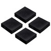 sourcing map 4pcs Rubber Anti-Vibration Pads Hard Pad, 50mm Square
