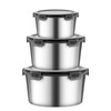 MAXCOOK 316L Stainless Steel Food Storage Containers with Lids, 20oz