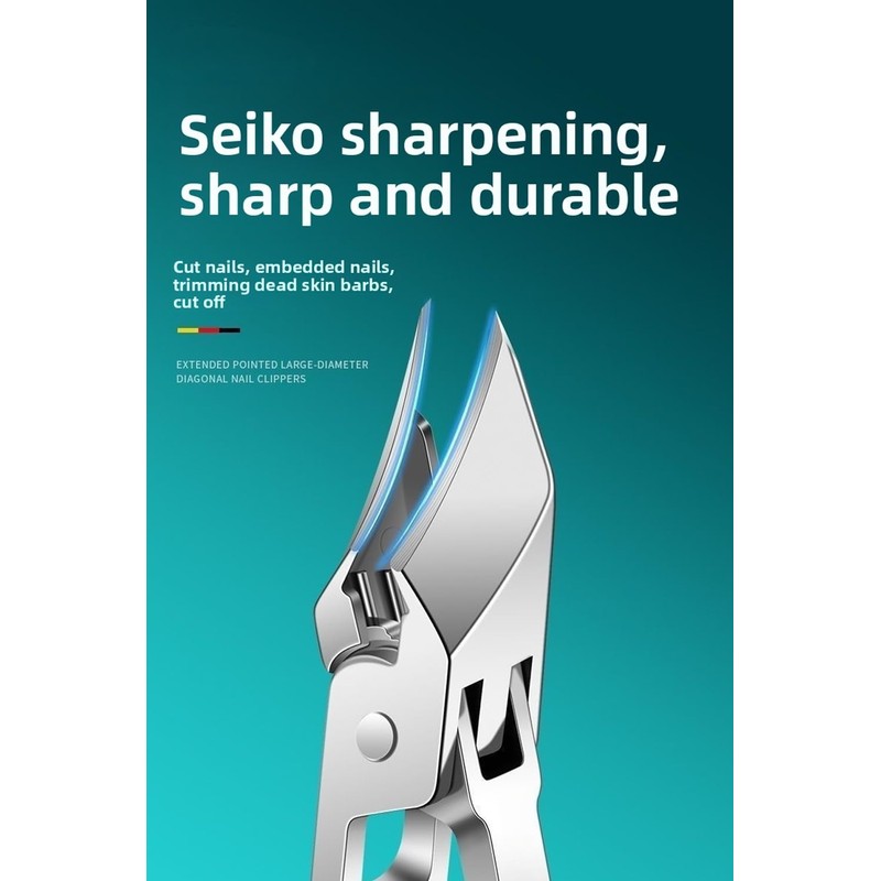 Professional Eagle Beak Angled Nail Clippers Set - Wide Slanted