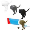 PLATEYTR Pack of 4 Poop Dog Butt Toothpaste Toppers, Dog