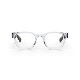 eyebobs Biff Unisex Premium Readers, Clear Crystal Front with Demi Tortoise Temples, 1.00 Magnification