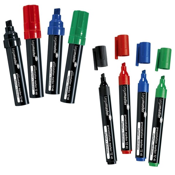 Presentation Flipchart Markers TZ Black Chisel TIP, Line Width 2